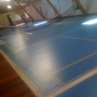 blauer Badmintonplatz