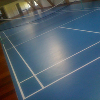 blauer Badmintonplatz